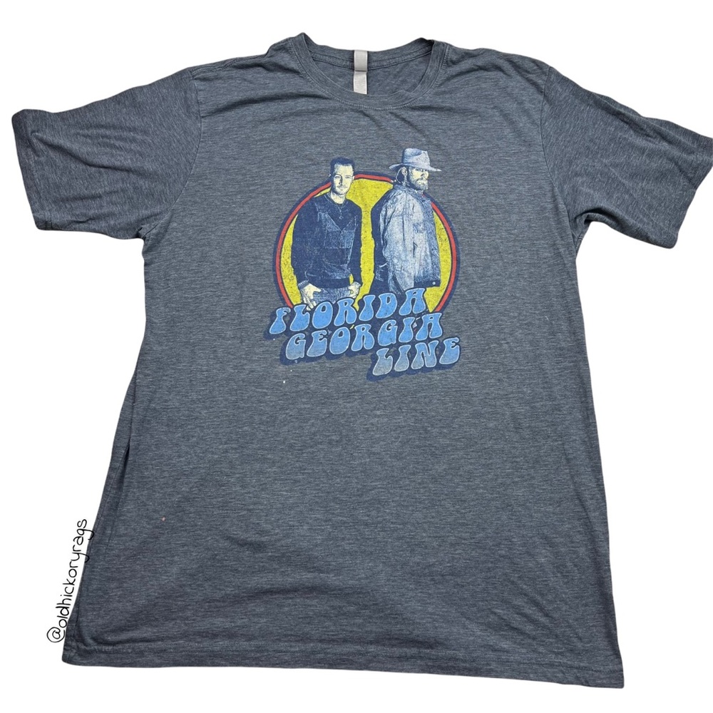 Florida Georgia Line Grey Graphic Tee Size XL